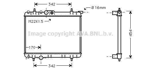 AVA QUALITY COOLING Радиатор, охлаждение двигателя PEA2244